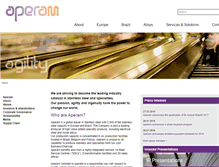 Tablet Screenshot of aperam.com